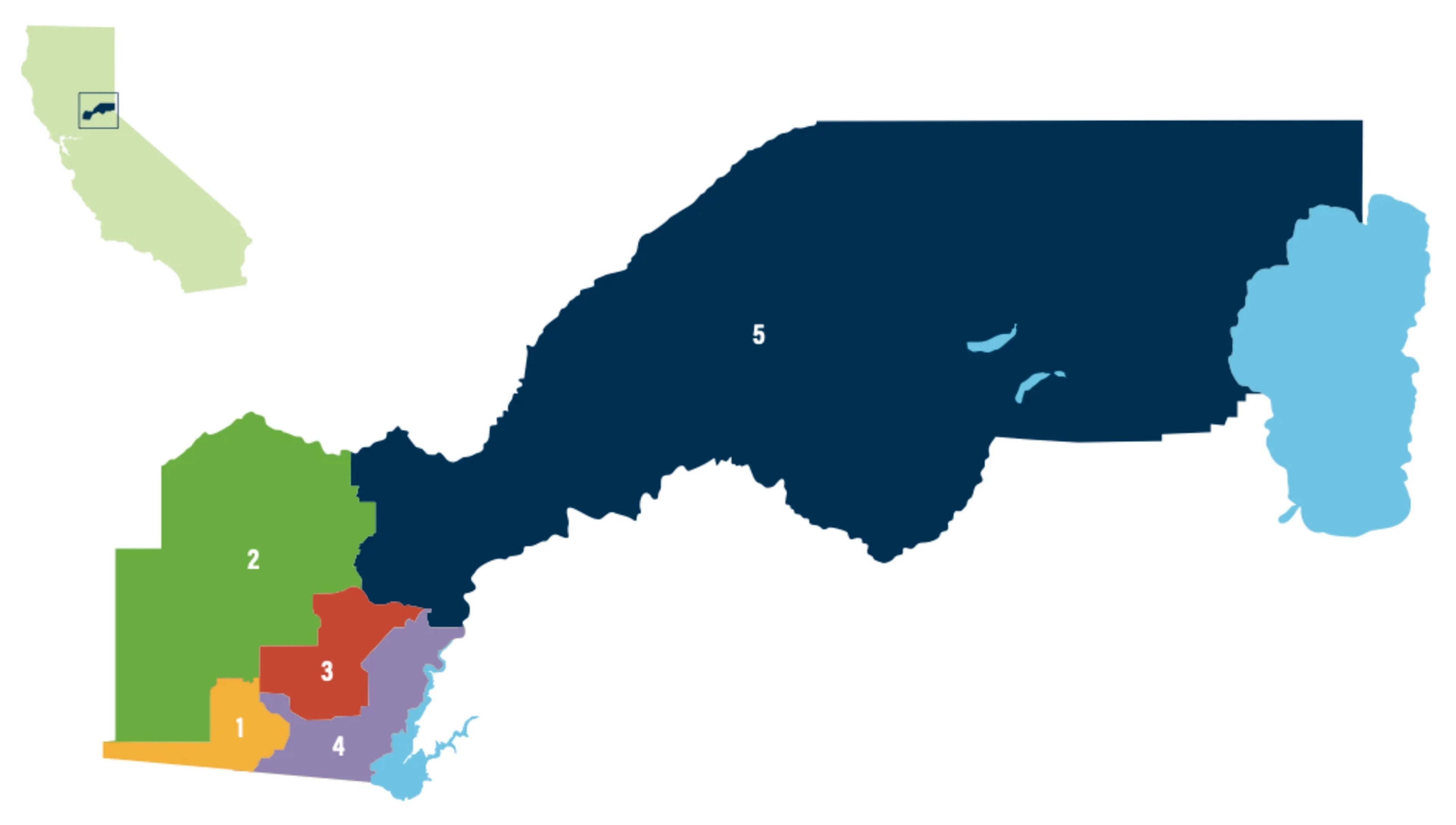 Map of PCWA districts